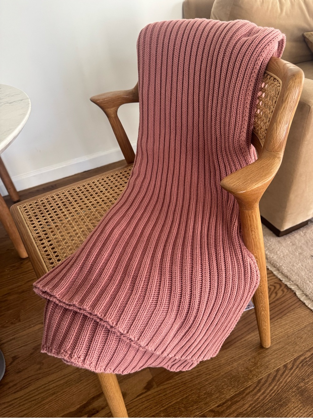 Cotton Throw Blanket by Parachute Home - Dusty Rose